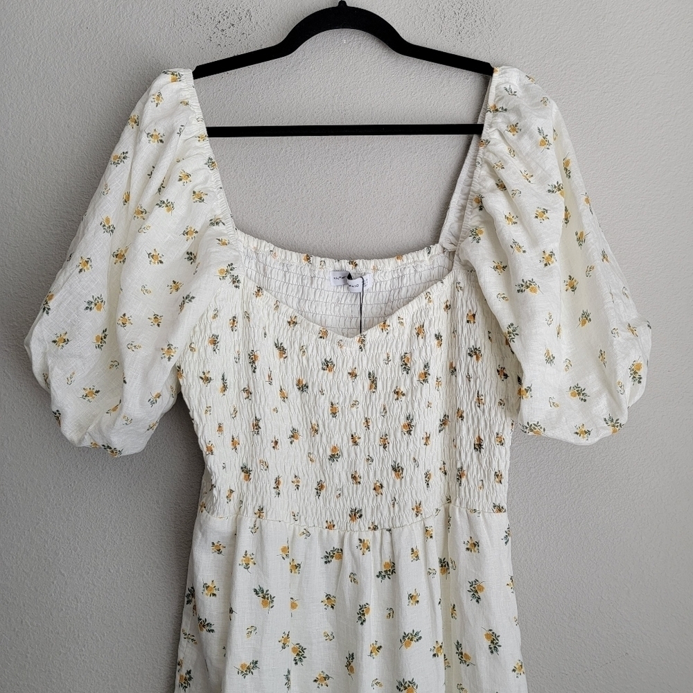 Faithfull the Brand Gianna Midi Dress in Carrie Floral size L NWT - Picture 6 of 11